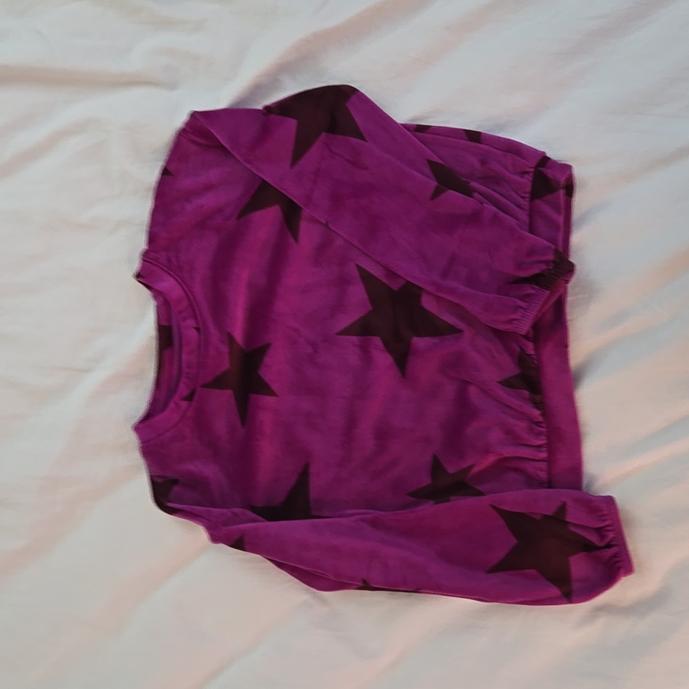 Velour crew neck sweater